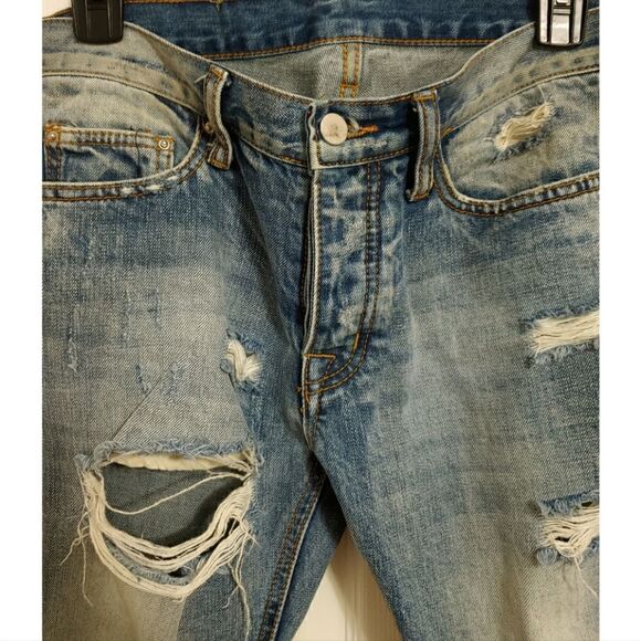 MNML Men's Jeans Fully Distressed Waist Size 29 Unisex - Picture 3 of 11